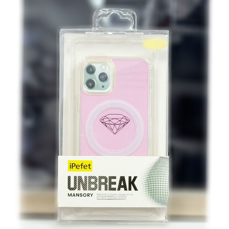 Husa iPefet Shift, iPhone 12 Pro / 12, Kevlar Pattern, cu MagSafe, Acryl, Aurora Pink