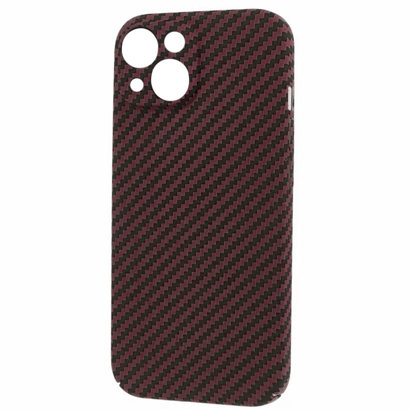 Husa iPefet Carbon, iPhone 13 Pro, Kevlar Pattern, Red