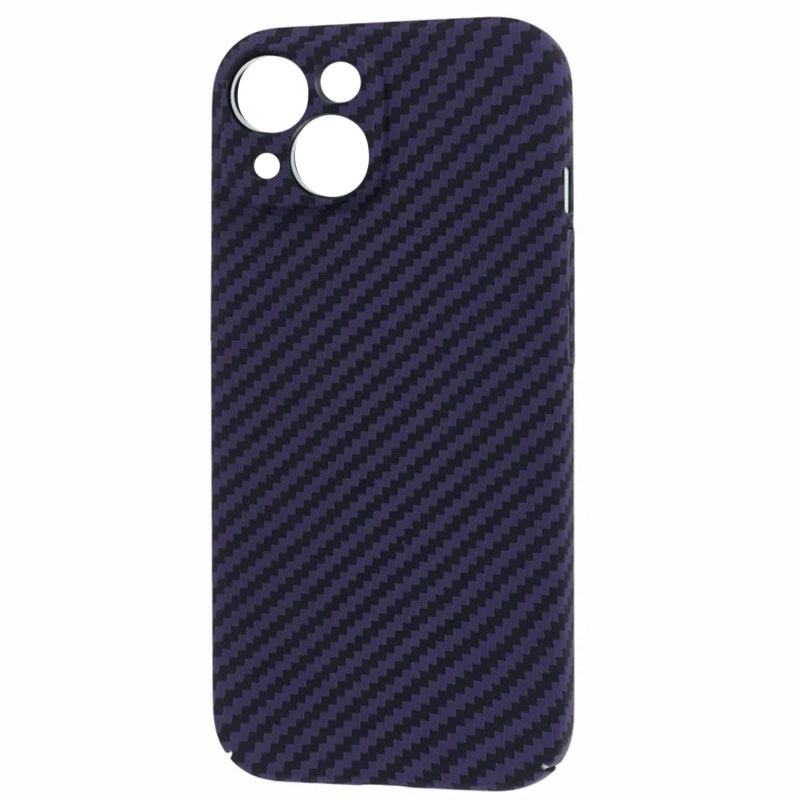Husa iPefet Carbon, iPhone 13 Pro, Kevlar Pattern, Purple
