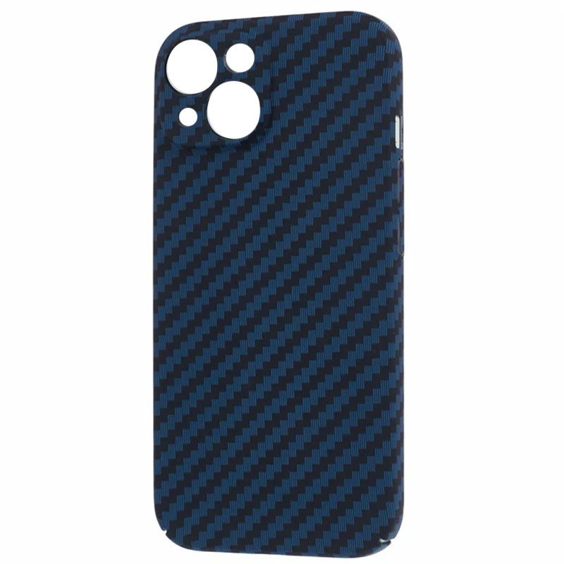 Husa iPefet Carbon, iPhone 13 Pro Max, Kevlar Pattern | Blue