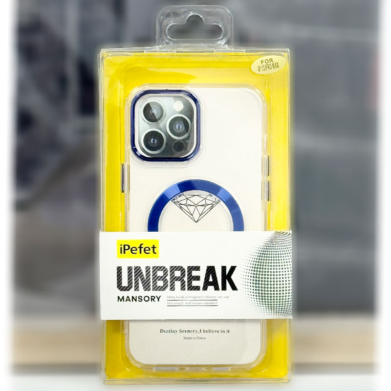 Husa iPefet Clear, iPhone 11, AntiDrop cu MagSafe, Acryl | Blue