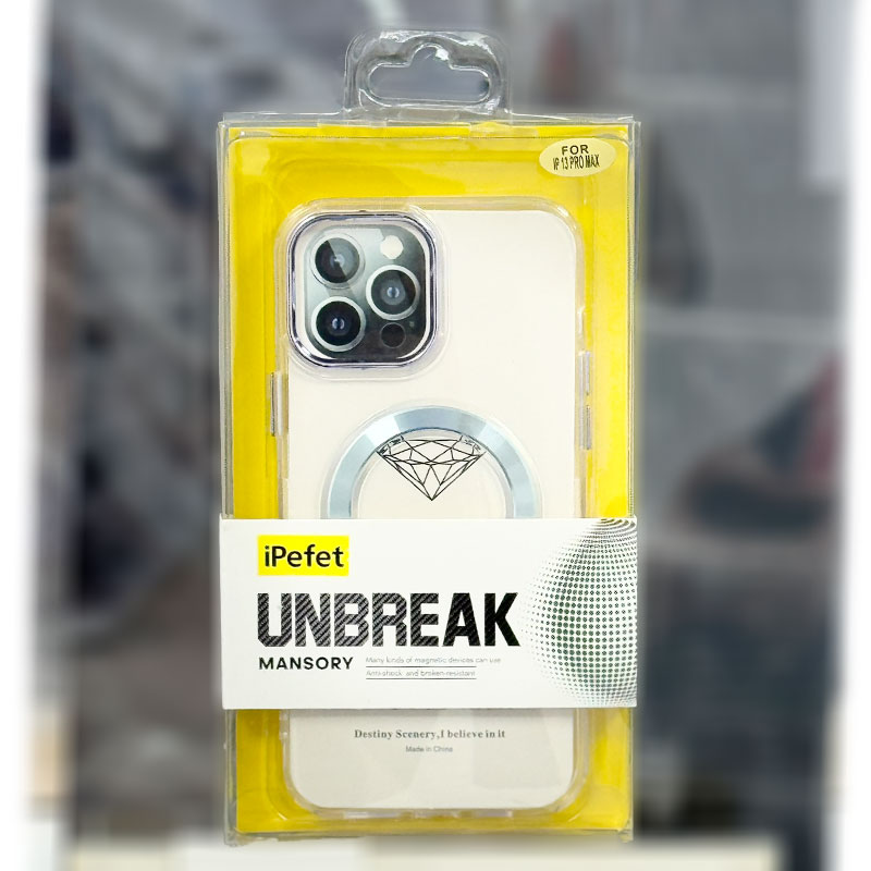 Husa iPefet Clear, iPhone 13, AntiDrop cu MagSafe, Acryl, Sky Blue