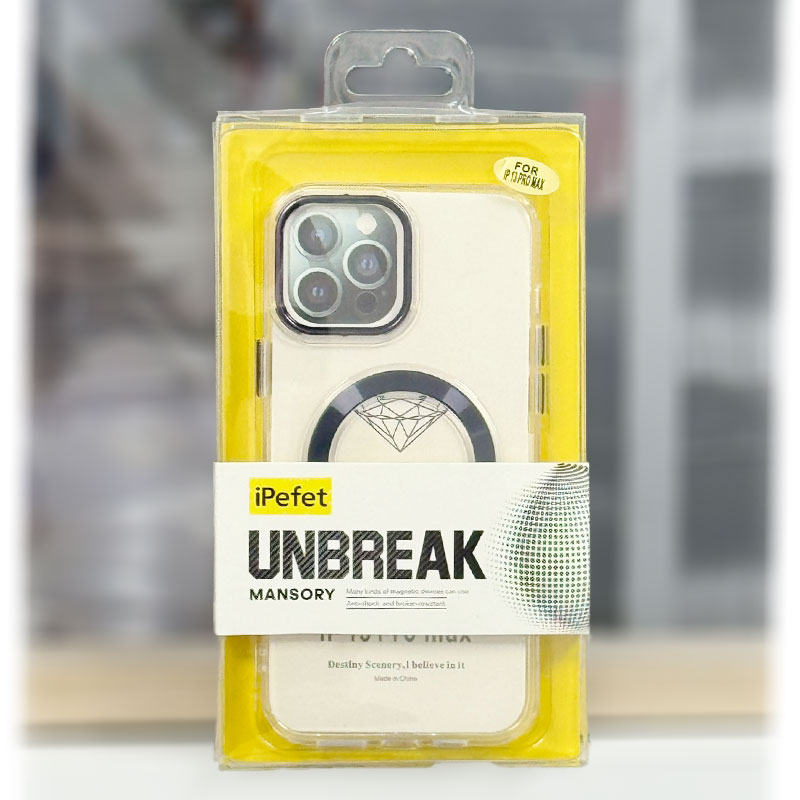 Husa iPefet Clear, iPhone 13 Pro Max, AntiDrop cu MagSafe, Acryl, Purple