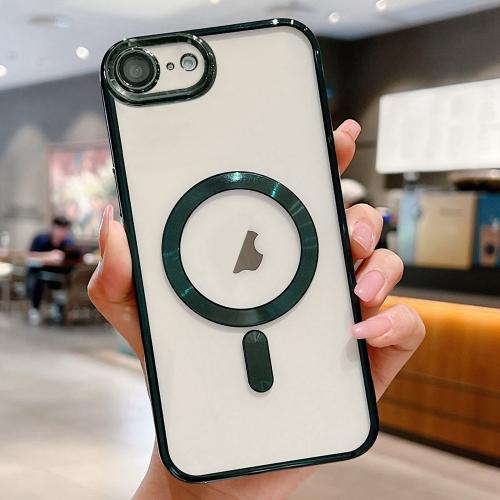 Husa Plating » iPhone 16e, MagCase, TPU Clear, frame Green