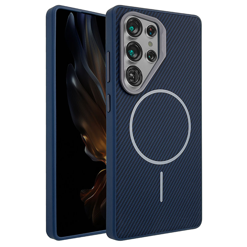 Husa MagFiber » Samsung S25 Plus, Carbon MagCase, AntiShock, Blue