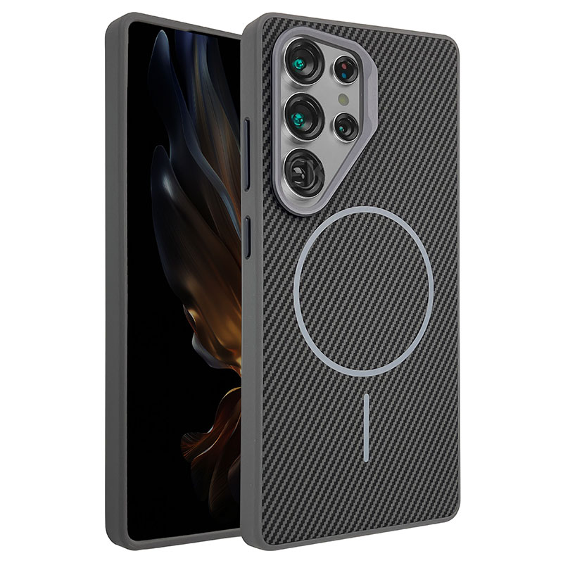 Husa MagFiber » Samsung S25 Plus, Carbon MagCase, AntiShock, Grey