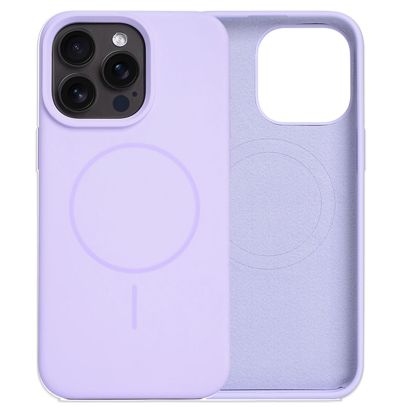 Husa MagThin » iPhone 15, Smooth Soft, MagSafe, Light PURPLE