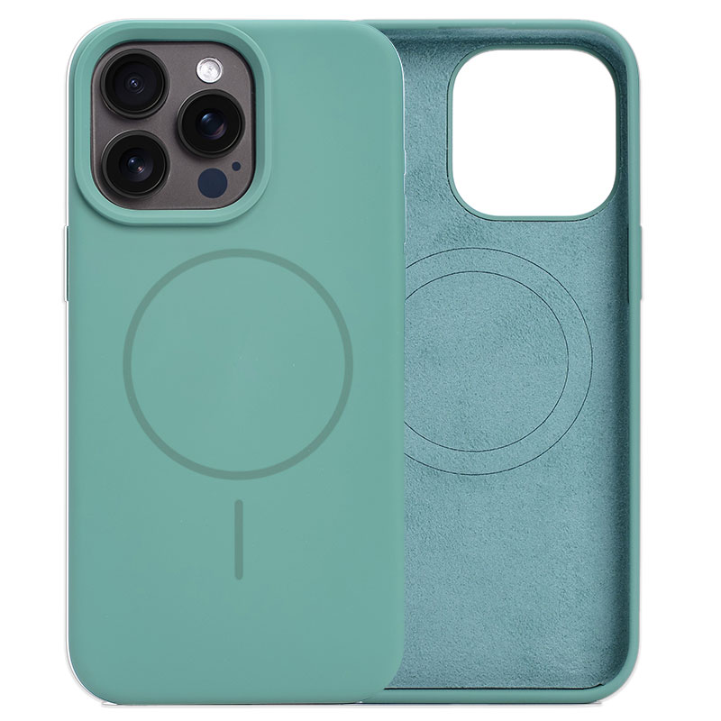 Husa MagThin » iPhone 15 Pro, Smooth Soft, MagSafe, Green