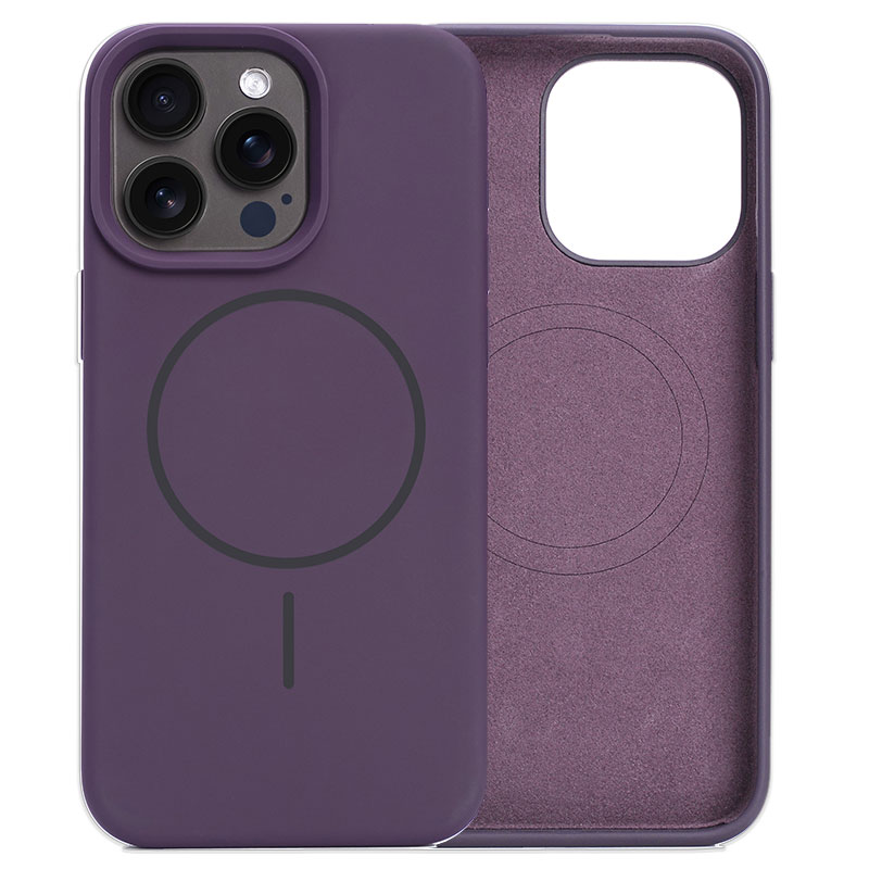 Husa MagThin » iPhone 15 Pro, Smooth Soft, MagSafe, Deep PURPLE