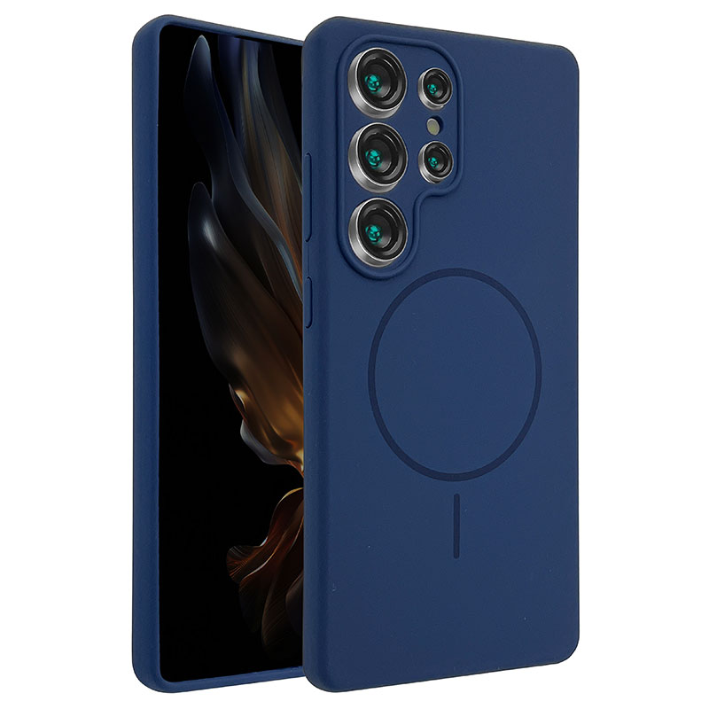 Husa MagThin » Samsung S24, Smooth Soft, MagSafe, Dark BLUE
