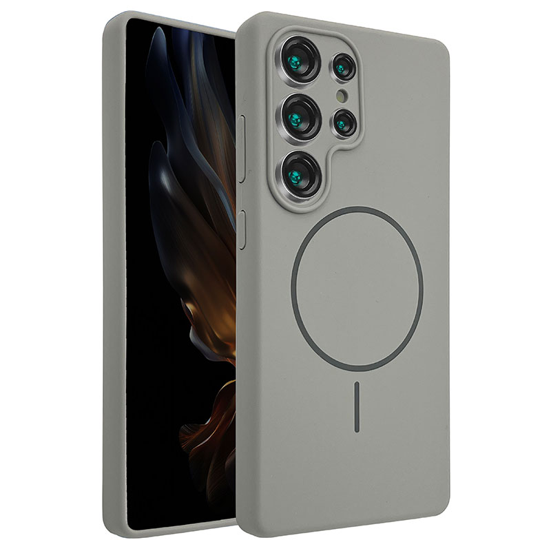 Husa MagThin » Samsung S24 Ultra, Smooth Soft, MagSafe, Titanium GRAY