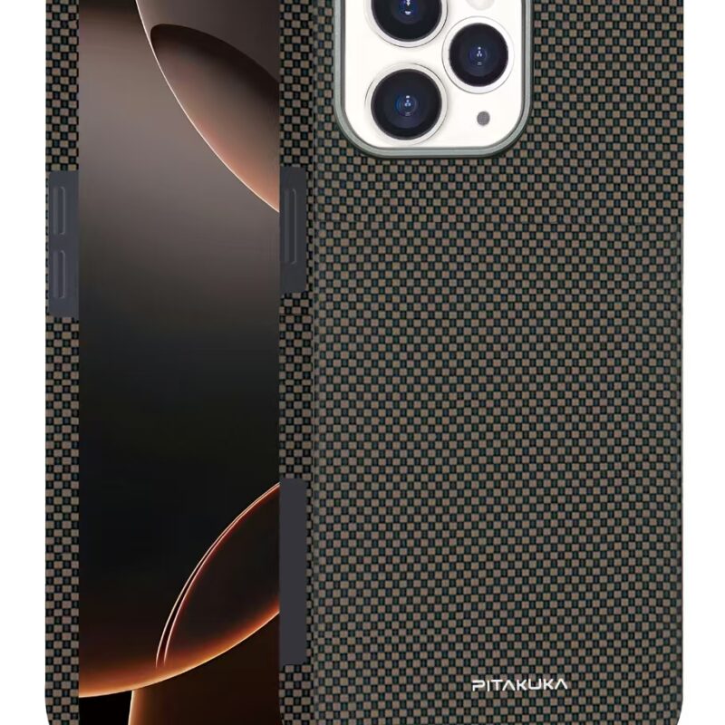 Husa Aramid PTK » iPhone 16, Kevlar Fiber, cu MagSafe, Woven BROWN