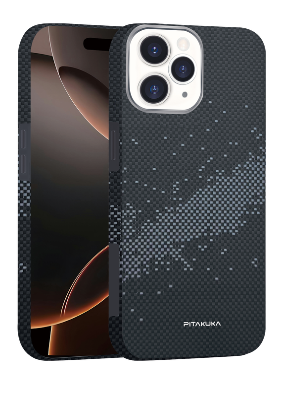 Husa Aramid PTK » iPhone 16 Pro Max, Kevlar Fiber, cu MagSafe, Splash GRAY