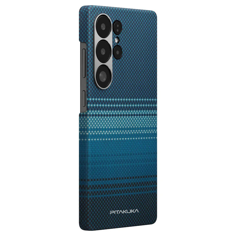 Husa Aramid PTK » Samsung S25 (S931), Kevlar Fiber, cu MagSafe, Moonrise BLUE