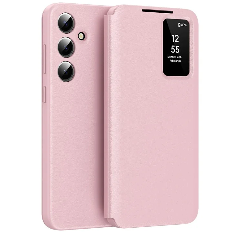 Husa Flip Smart » Samsung S24 FE (S721), Magnetic View, Wallet, Rose PINK