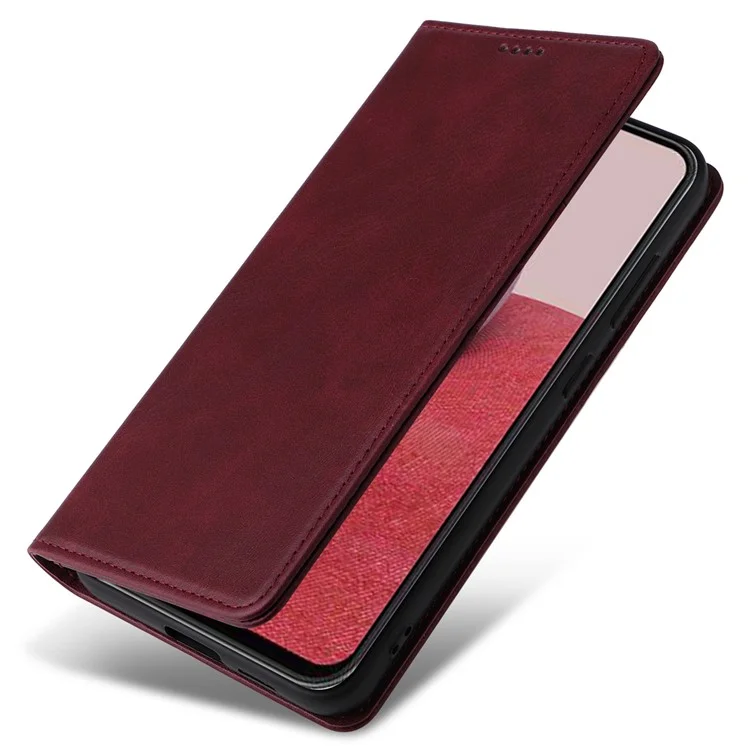 Husa Flip Leather » Samsung A35 (A356), Deluxe, Magnetic Wallet, Bordo