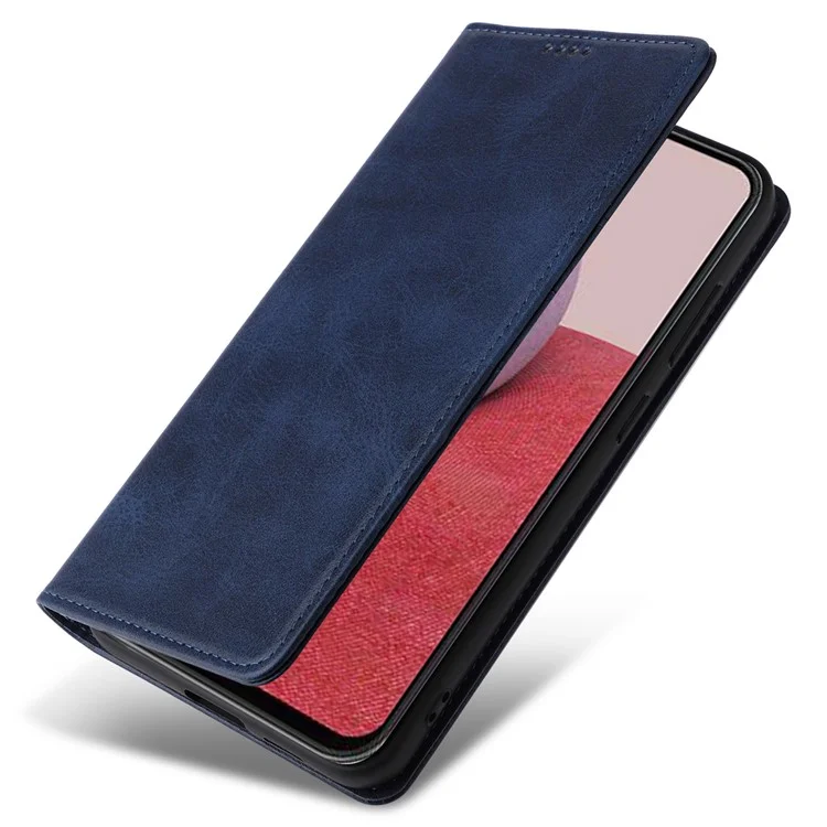 Husa Flip Leather » Motorola Moto G35, Deluxe, Magnetic Wallet, Blue