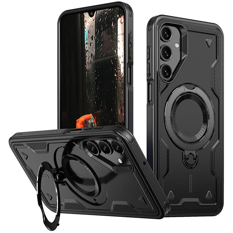 Husa Hybrid Armor » Samsung A25 (A256), MagRing, MultiAngle, Black