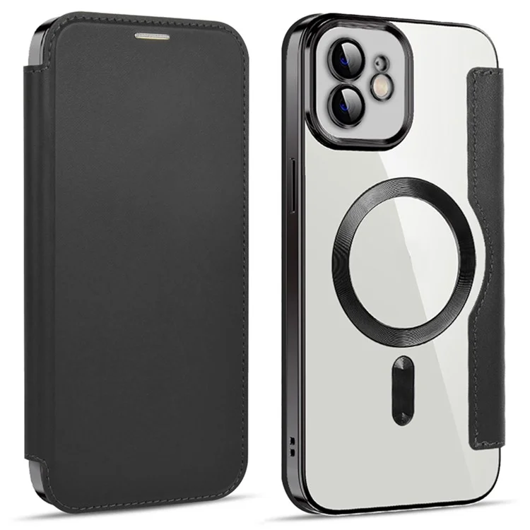 Husa MagFlip » iPhone 11, Magnet, RFID protect, Leather, Chrome Edge, Black