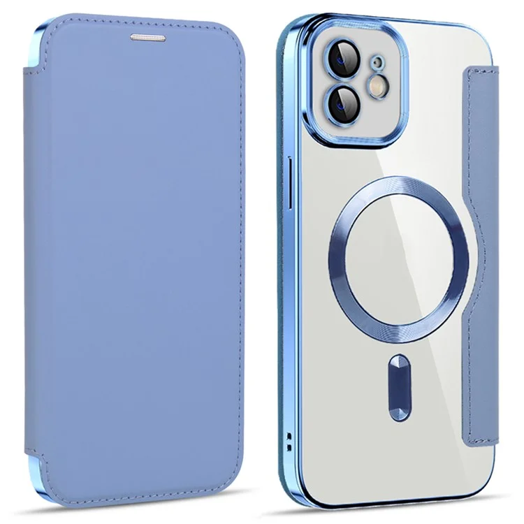 Husa MagFlip » iPhone 11, Magnet, RFID protect, Leather, Chrome Edge, Sky BLUE