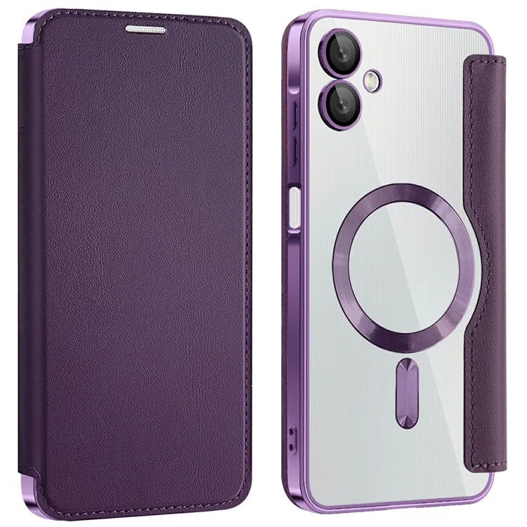Husa MagFlip » Samsung A06 (A065), Magnet, RFID protect, Leather, Chrome Edge, Purple