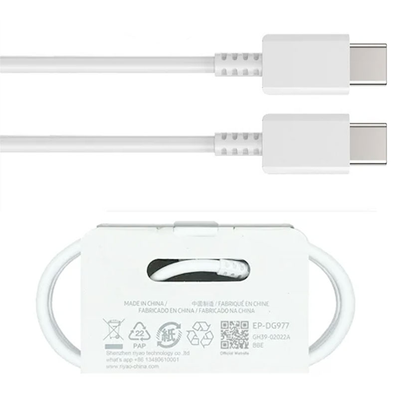 OEM (DG977W) – Cablu Date si Incarcare, USB-C, 25W, 3A, 1m, White [bulk]