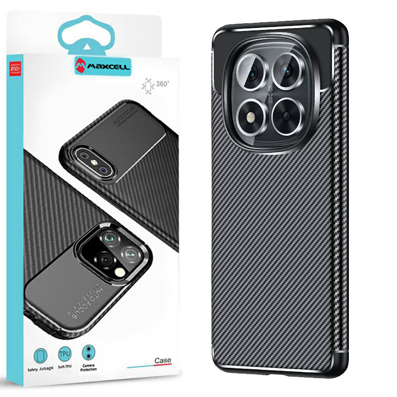 Husa AutoFocus » Xiaomi Redmi Note 14 Pro 5G, Carbon Texture, TPU, Black