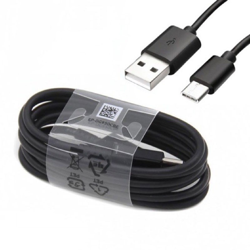 OEM (DG950XB) – Cablu Date si Incarcare, USB-A la USB-C, 2.1A, 1m, Black [bulk]