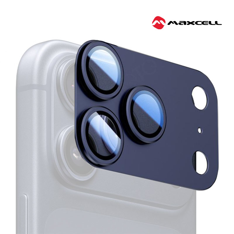 MXC » Folie Camere » iPhone 17 Pro Max – KIT, FullGlue Cover, Metallic » BLUE