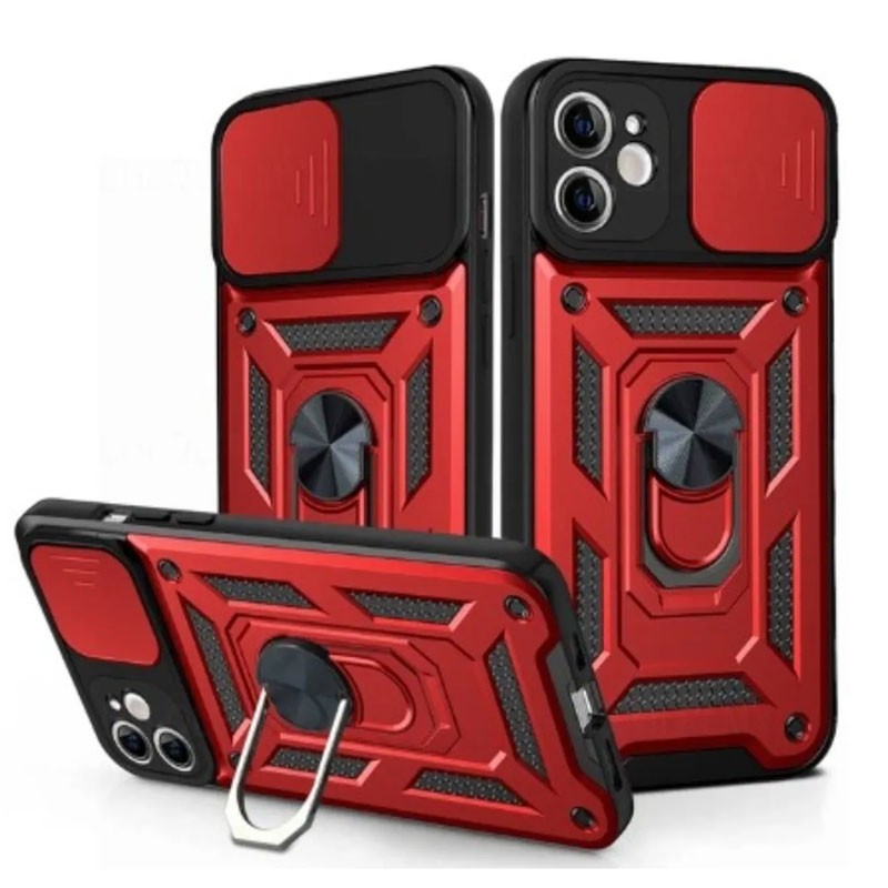 Husa Armor » Samsung A36, CamSlide, Ring Stand, Red