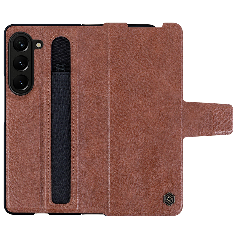 Husa Nillkin » Samsung Z Fold5, Aoge, PC Leather, BROWN