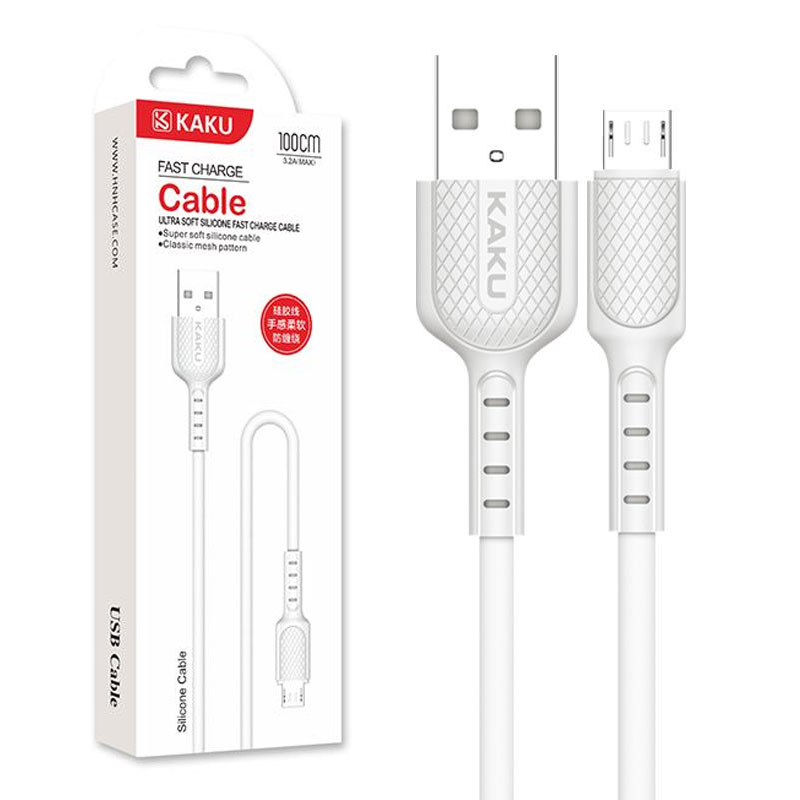 Kaku (KSC-111) – Cablu Date si Incarcare, USB-A la MicroUSB, 2.4A, 1m, White
