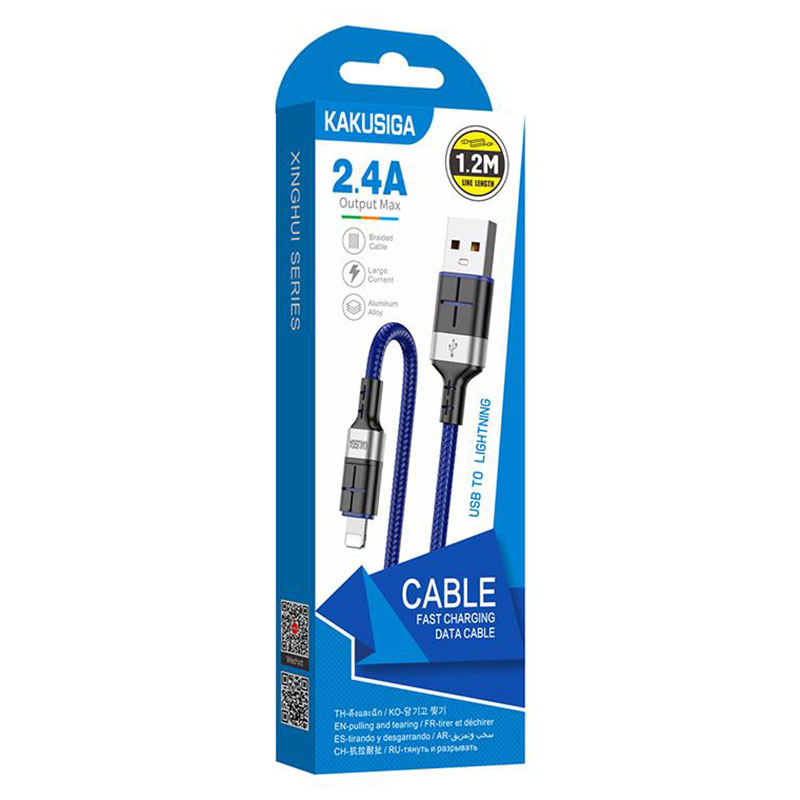 Kaku (KSC-696) – Cablu Date si Incarcare, USB-A la Lightning, 18W, 2.4A, 1.2m | Blue
