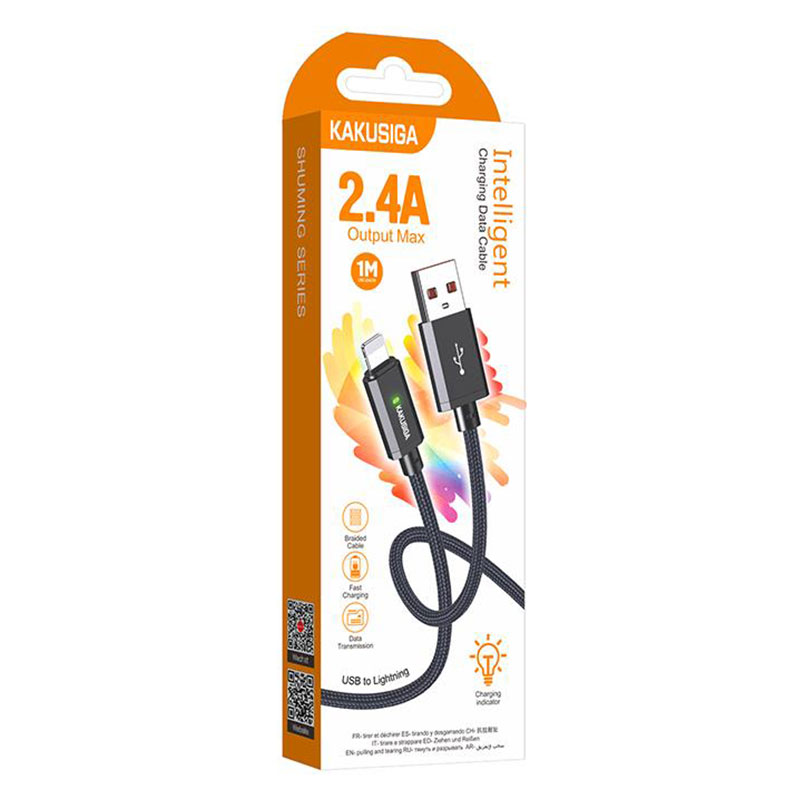 Kaku (KSC-967) – Cablu Date si Incarcare, USB-A la Lightning, 18W, 2.4A, 1m, Black