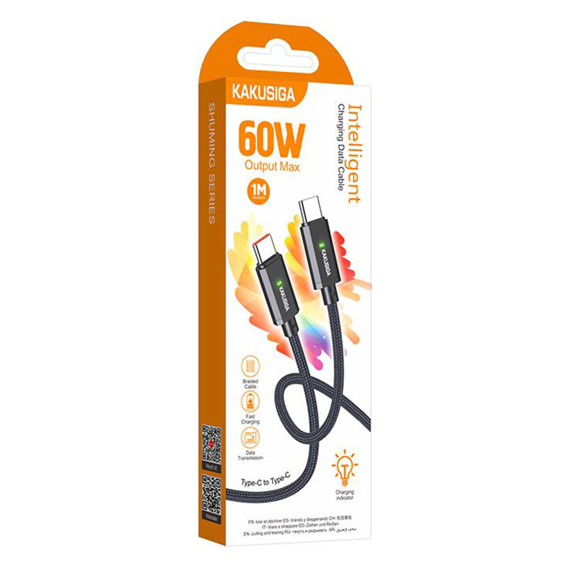 Kaku (KSC-967) – Cablu Date si Incarcare, USB-C, PD60W, QC3.0, 1m, Black