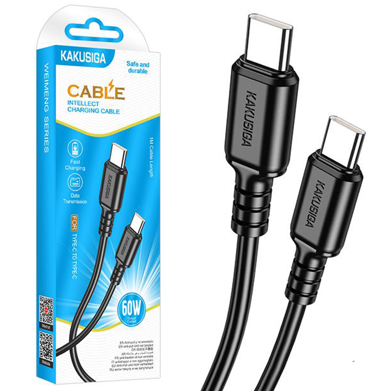 Kaku (KSC-982) – Cablu Date si Incarcare, USB-C, PD60W, QC3.0, 1m, Black