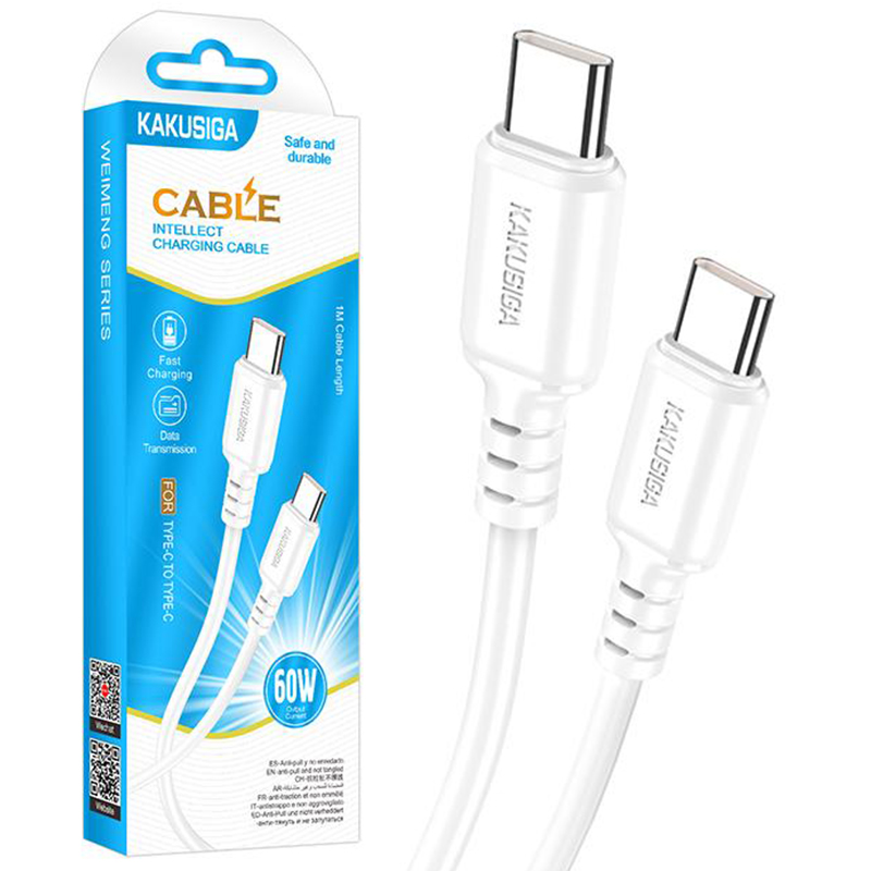 Kaku (KSC-982) – Cablu Date si Incarcare, USB-C, PD60W, QC3.0, 1m, White