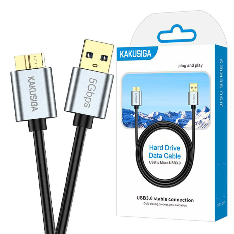 Kaku (KSC-1527) » Cablu HDD, DataTransfer, USB-A la MicroUSB 3.0, 5GB/s, 50cm, BLACK