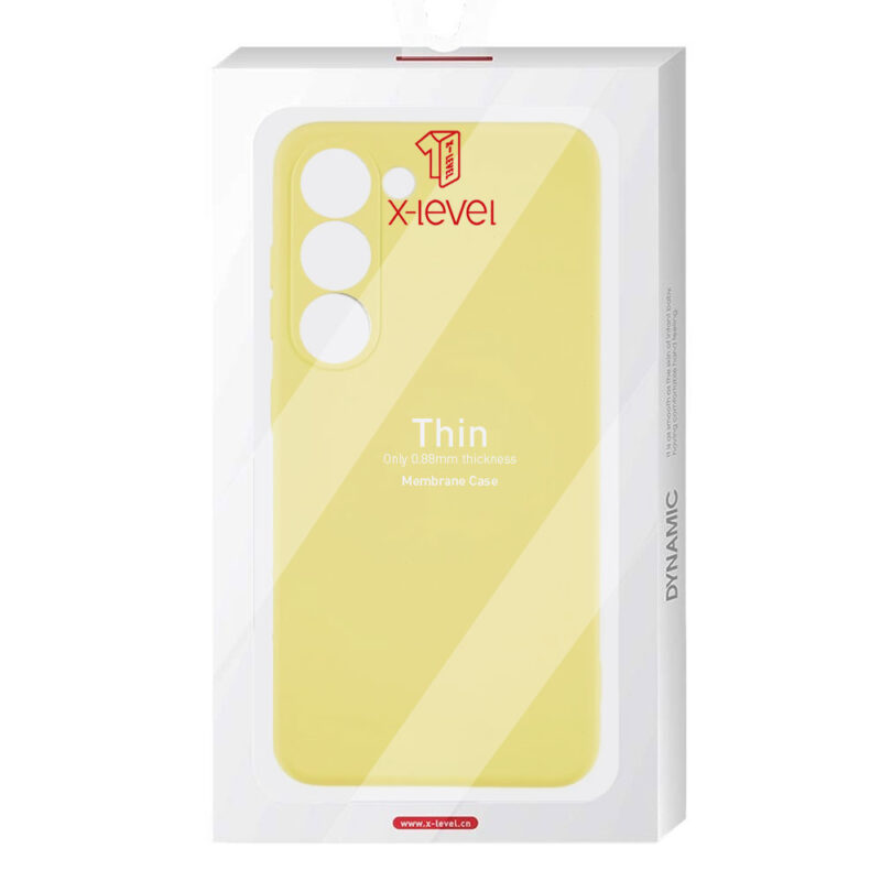 Husa X-Level Thin – Samsung A12 – MicroFiber, Yellow