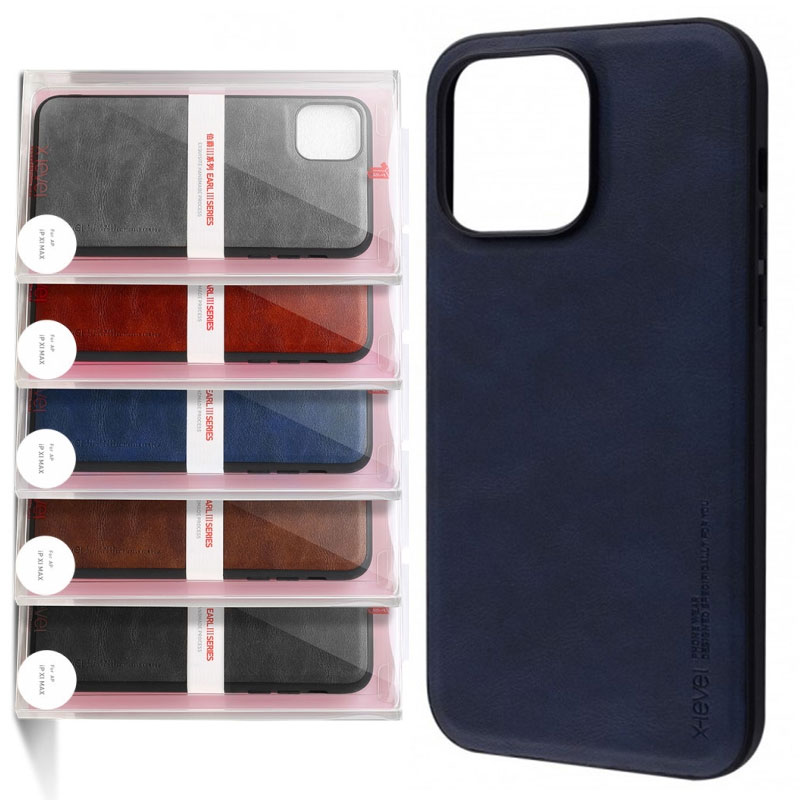 Husa X-Level Earl – iPhone 11 Pro Max – Eco-Leather PC | Blue