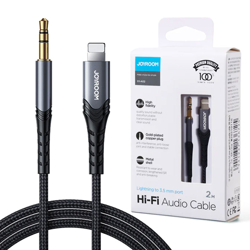 Joyroom (A1) – Cablu Audio, Jack 3.5mm (M) – la Jack 3.5mm (M) – 1m, Black