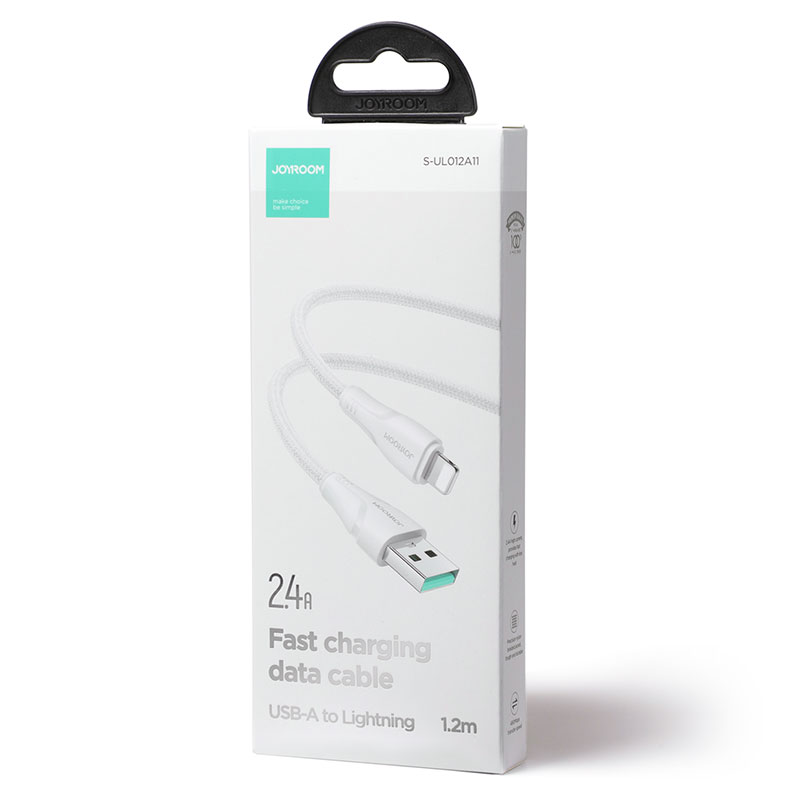 Joyroom (S-CL020A11) – Cablu Date si Incarcare, USB-C la Lightning, PD20W, QC3.0, Braided, 1.2m, White