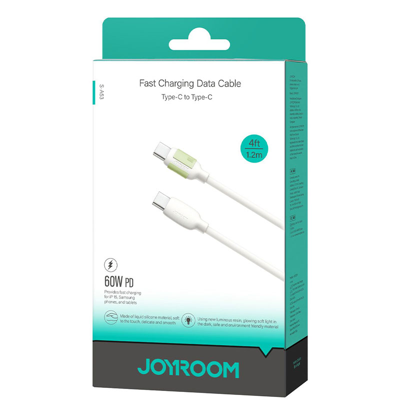 Joyroom (S-A53) » Cablu Date si Incarcare, USB-C, PD60W, QC3.0, Fast, 1.2m, BEIGE