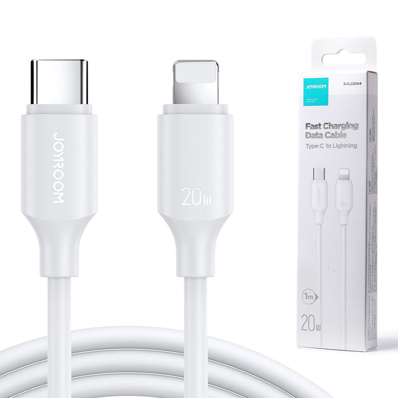 Joyroom (S-CL020A9) – Cablu Date si Incarcare, USB-C la Lightning, PD20W, QC3.0, 1m, White