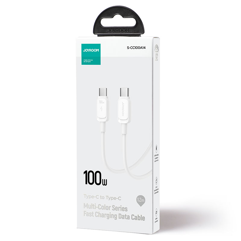 Joyroom (S-CC100A14) – Cablu Date si Incarcare, USB-C, PD100W, QC3.0, 1.2m, White