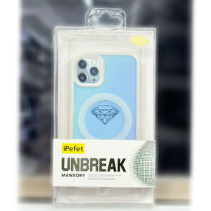 Husa iPefet Shift, iPhone 14 Pro Max, Kevlar Pattern, cu MagSafe, Acryl, Aurora Blue