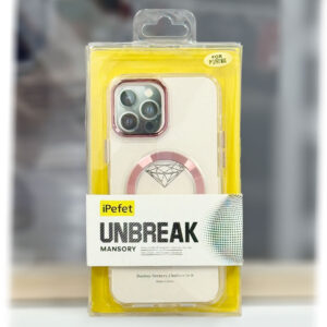 Husa iPefet Clear, iPhone 13 Pro, AntiDrop cu MagSafe, Acryl | PINK ROSE