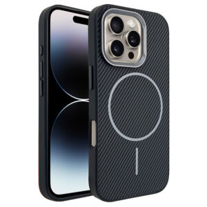 Husa MagFiber » iPhone 16 Plus, Carbon MagCase, AntiShock, Black