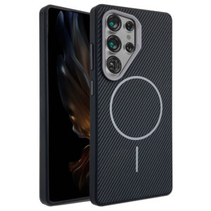 Husa MagFiber » Samsung S25, Carbon MagCase, AntiShock, Black