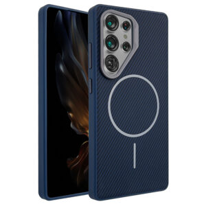 Husa MagFiber » Samsung S25 Plus, Carbon MagCase, AntiShock, Blue